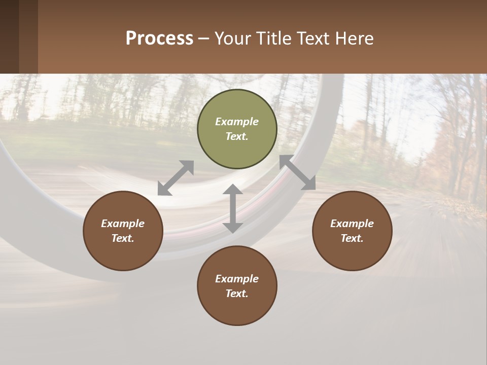 Bicycle Wheel At Speed PowerPoint Template