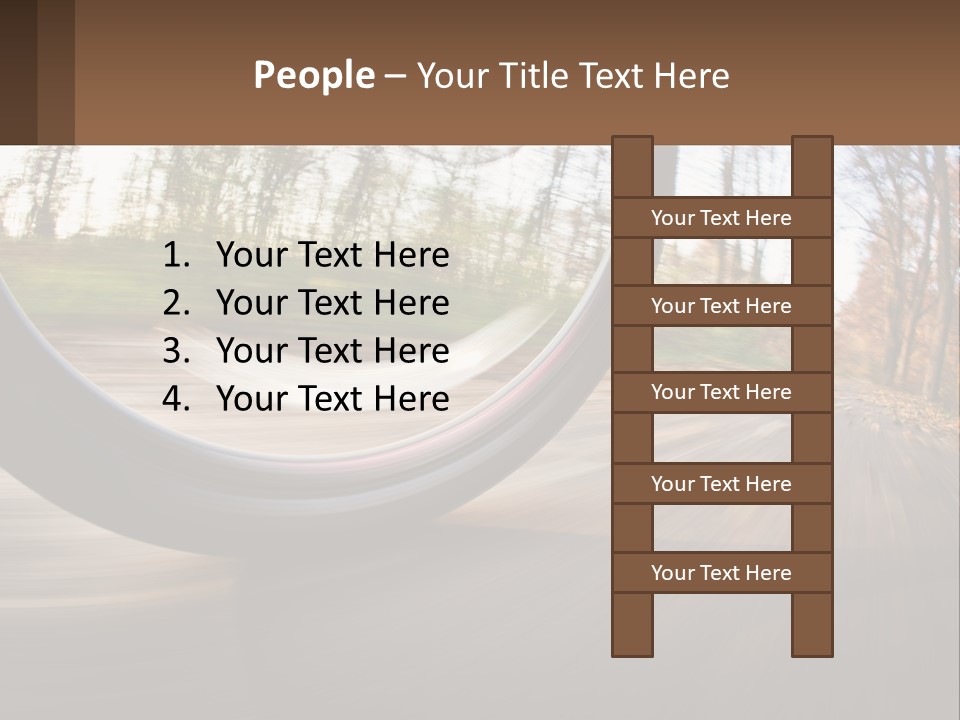 Bicycle Wheel At Speed PowerPoint Template