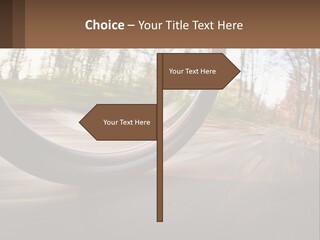 Bicycle Wheel At Speed PowerPoint Template