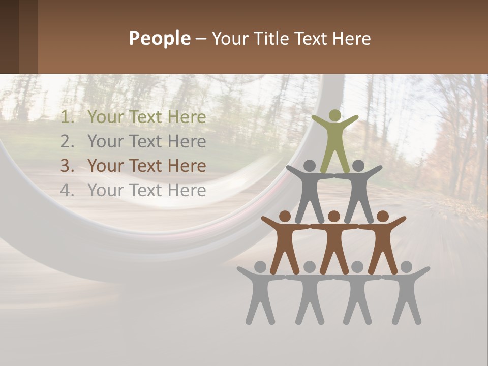 Bicycle Wheel At Speed PowerPoint Template