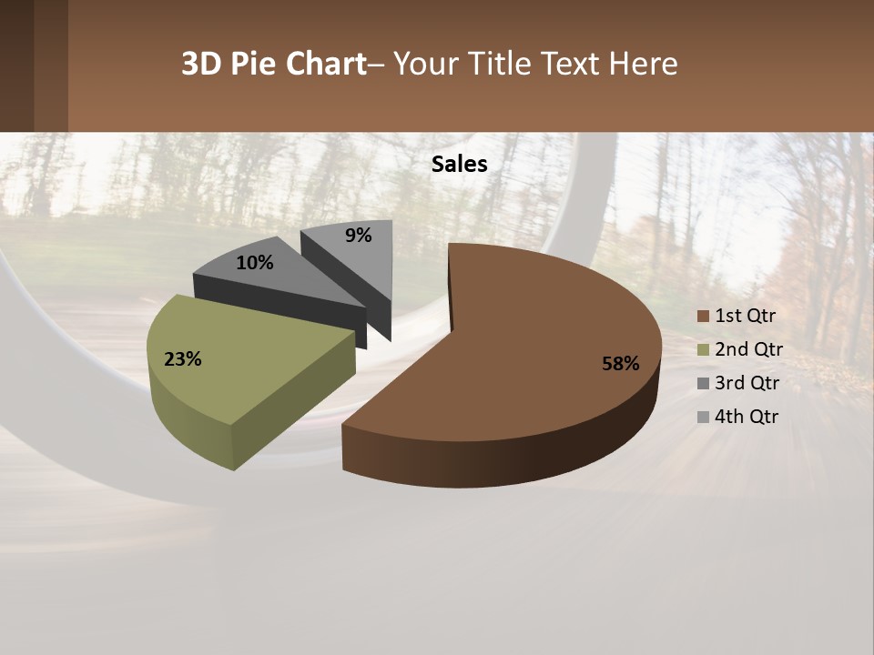 Bicycle Wheel At Speed PowerPoint Template