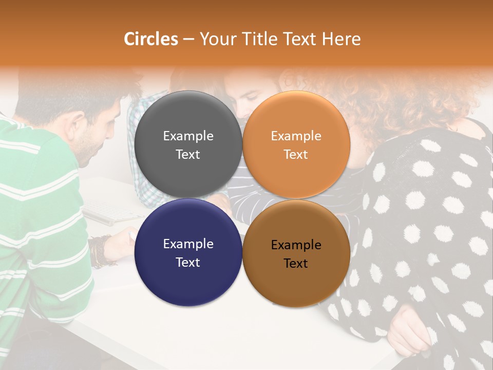 Friends At The Tablet PowerPoint Template