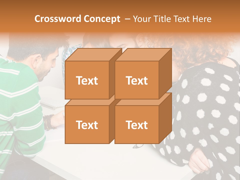 Friends At The Tablet PowerPoint Template