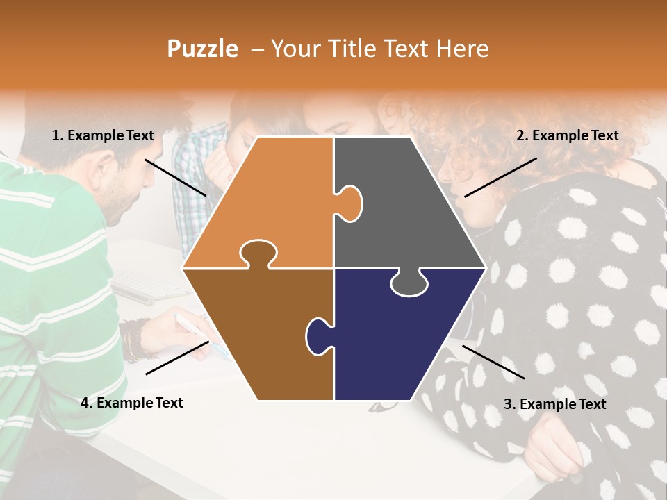 Friends At The Tablet PowerPoint Template