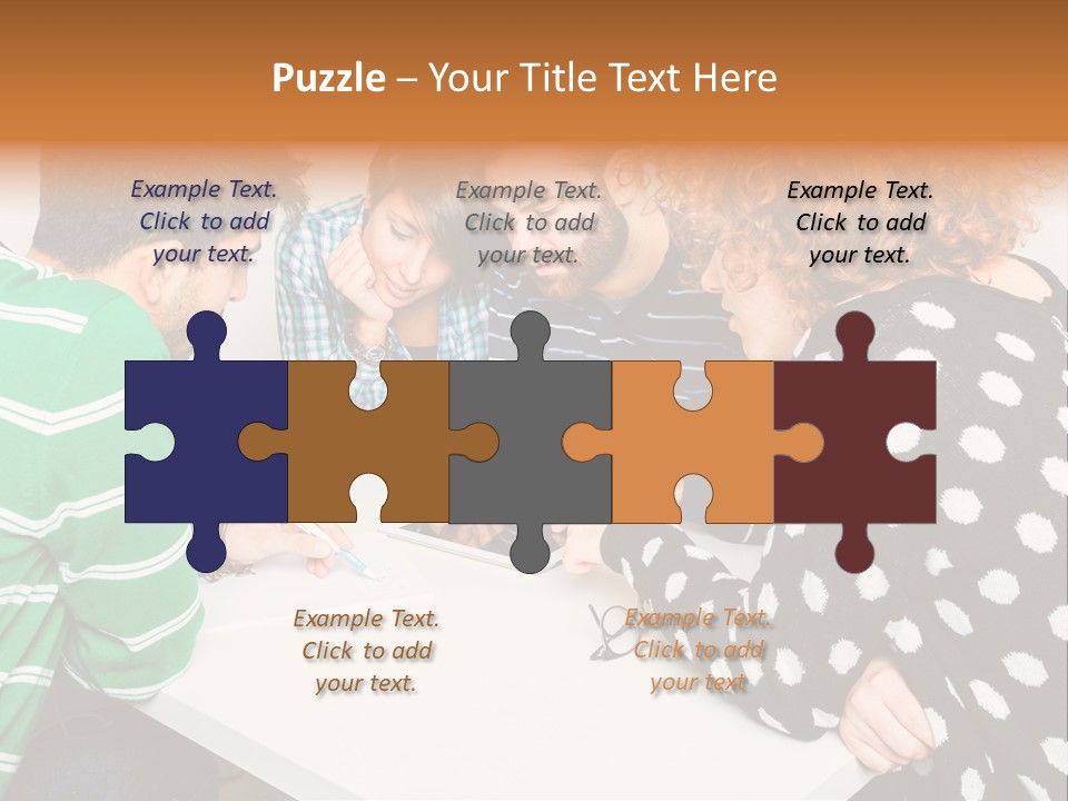 Friends At The Tablet PowerPoint Template
