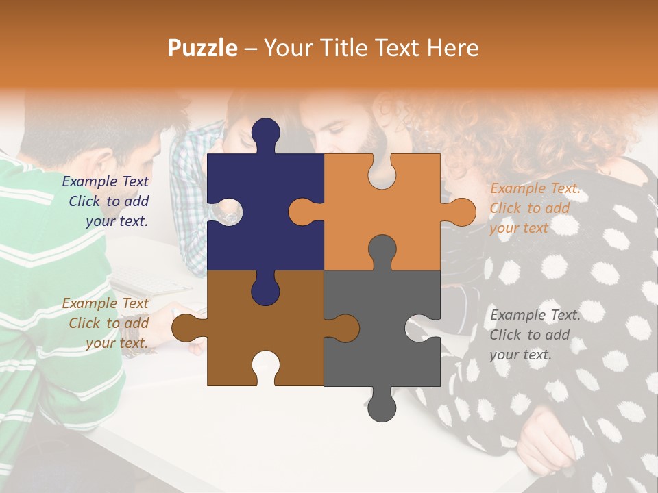 Friends At The Tablet PowerPoint Template