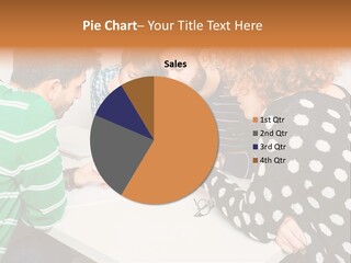 Friends At The Tablet PowerPoint Template