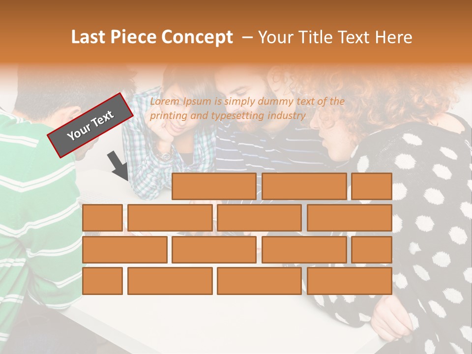 Friends At The Tablet PowerPoint Template
