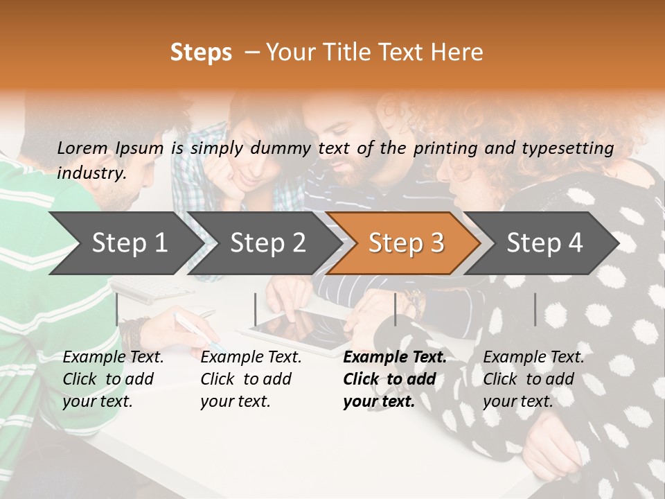 Friends At The Tablet PowerPoint Template