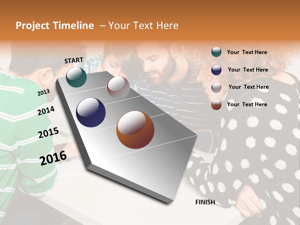 Friends At The Tablet PowerPoint Template