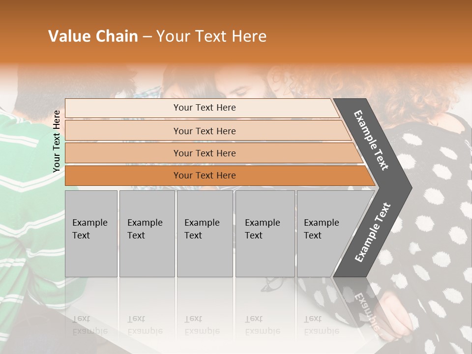 Friends At The Tablet PowerPoint Template