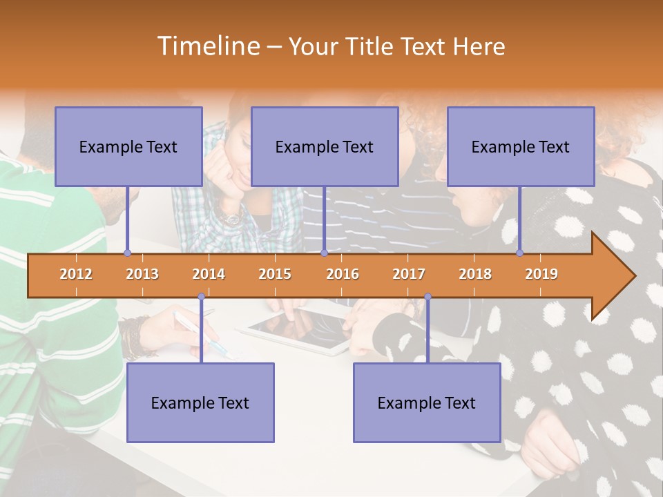 Friends At The Tablet PowerPoint Template