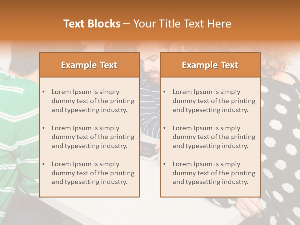 Friends At The Tablet PowerPoint Template