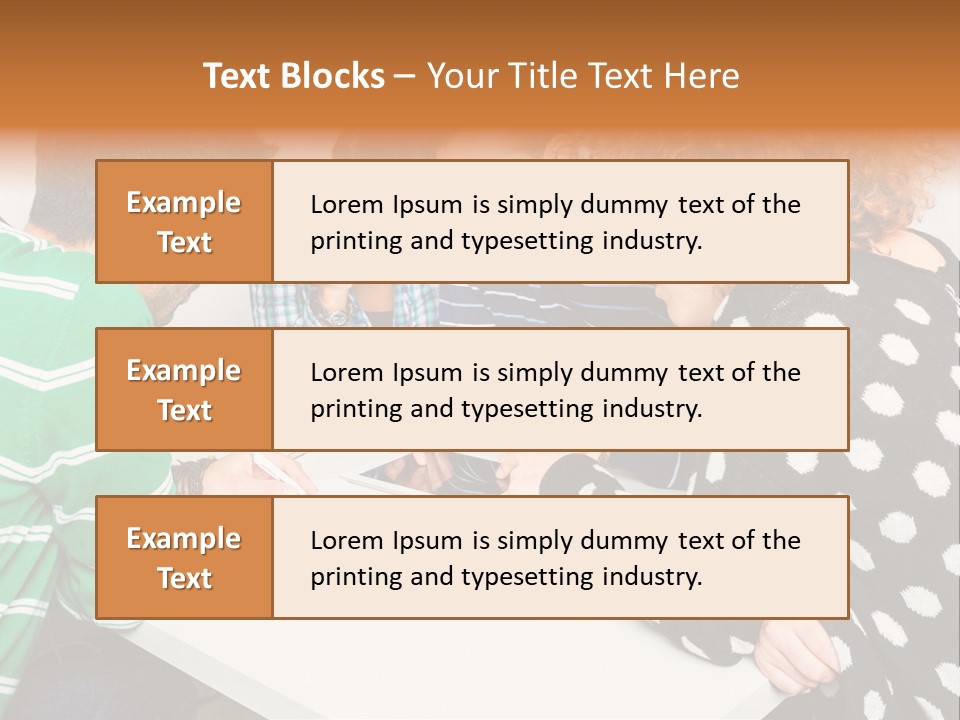 Friends At The Tablet PowerPoint Template