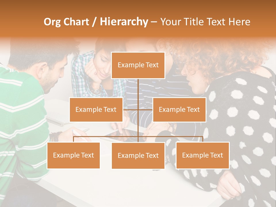 Friends At The Tablet PowerPoint Template