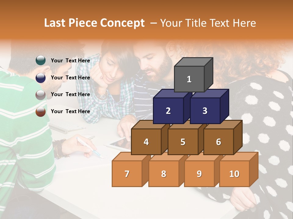 Friends At The Tablet PowerPoint Template
