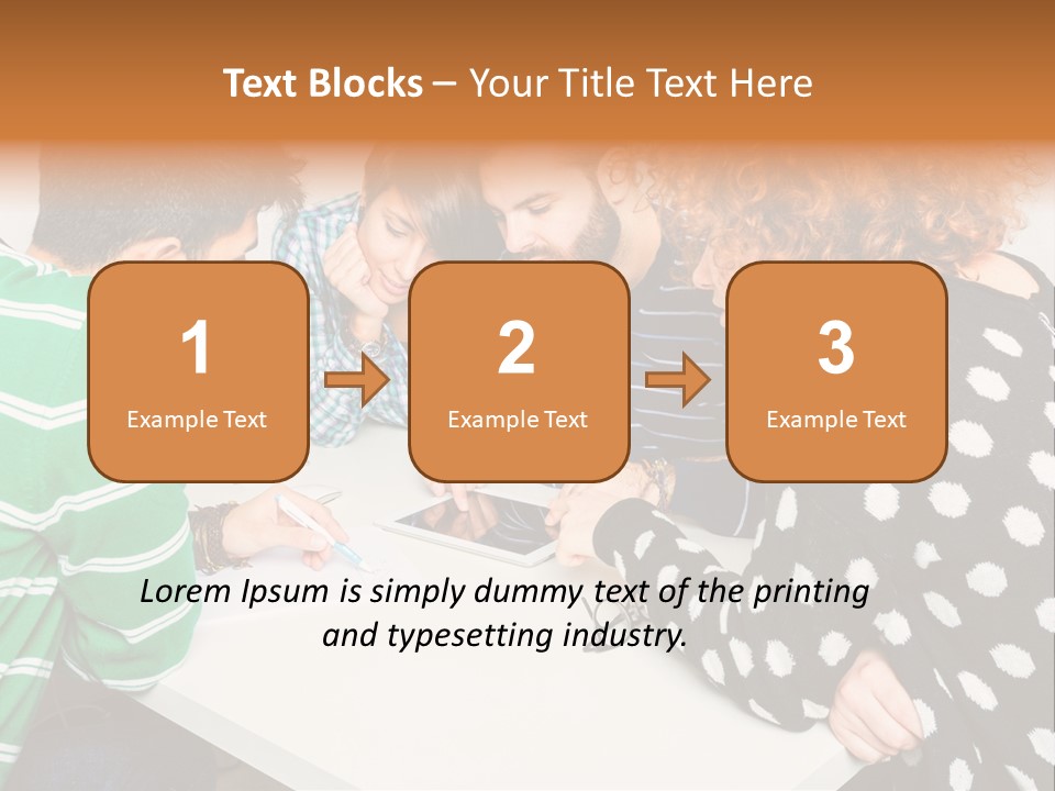 Friends At The Tablet PowerPoint Template