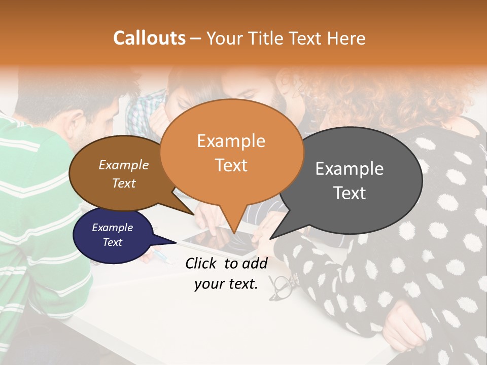 Friends At The Tablet PowerPoint Template