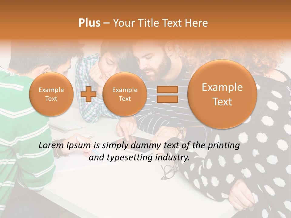 Friends At The Tablet PowerPoint Template