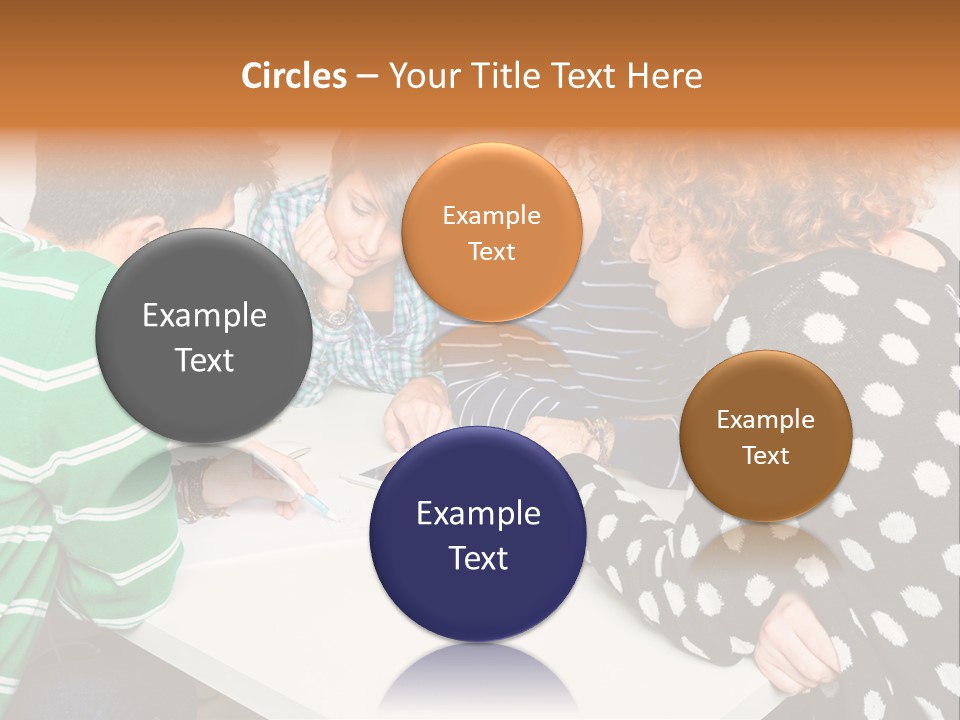 Friends At The Tablet PowerPoint Template