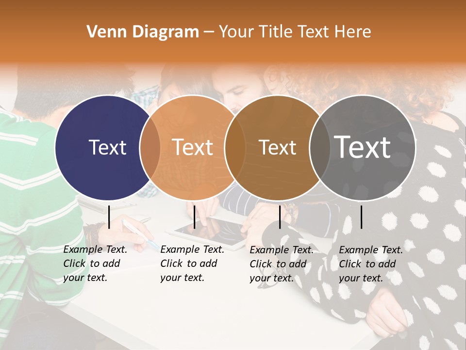 Friends At The Tablet PowerPoint Template