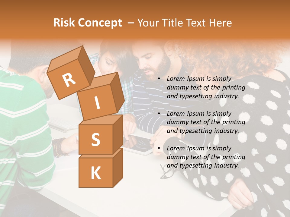 Friends At The Tablet PowerPoint Template