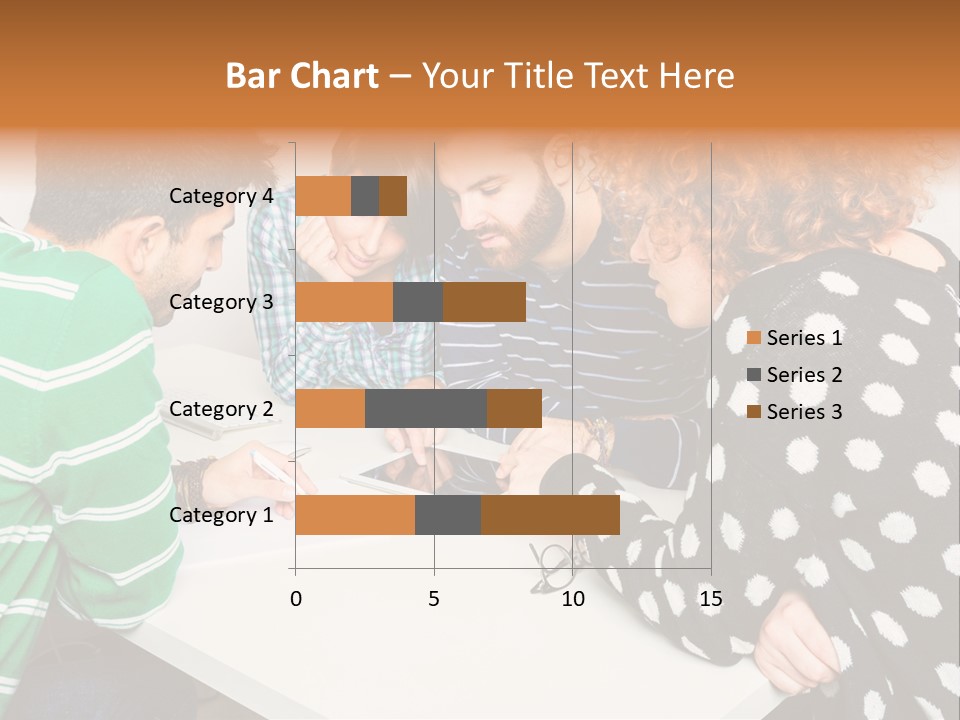Friends At The Tablet PowerPoint Template