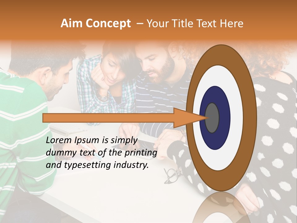 Friends At The Tablet PowerPoint Template