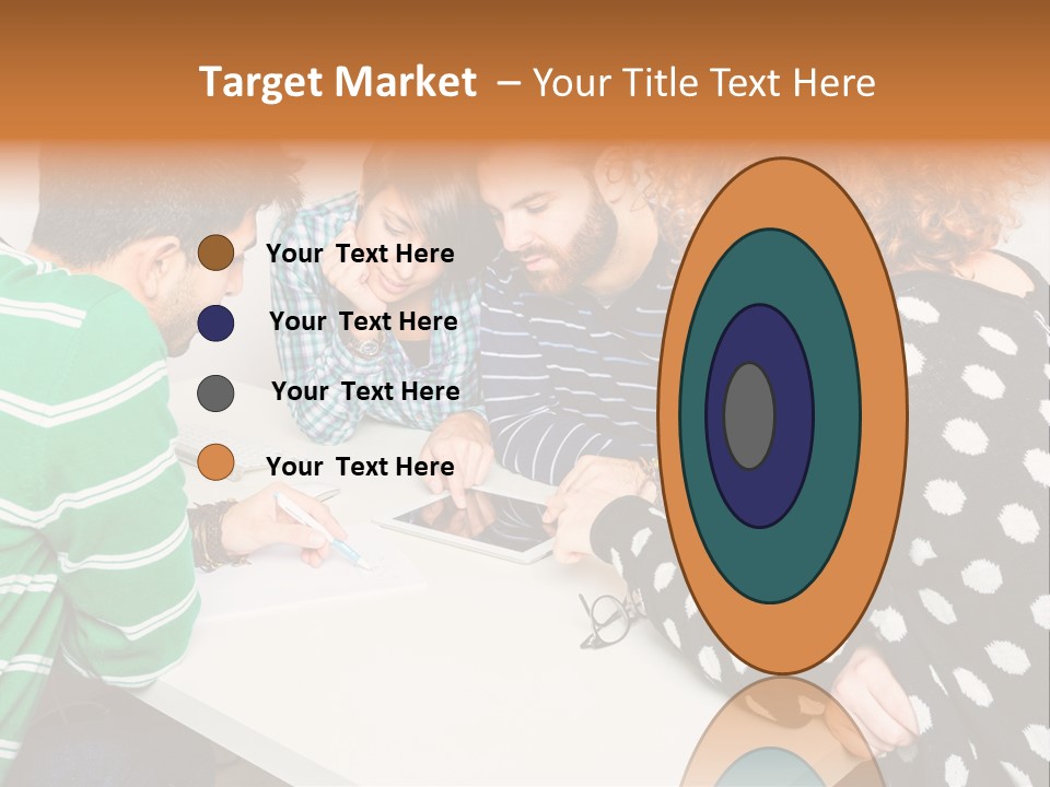 Friends At The Tablet PowerPoint Template