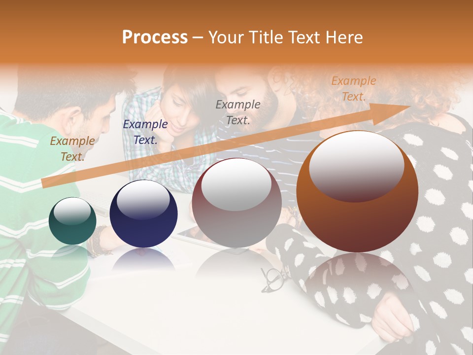 Friends At The Tablet PowerPoint Template