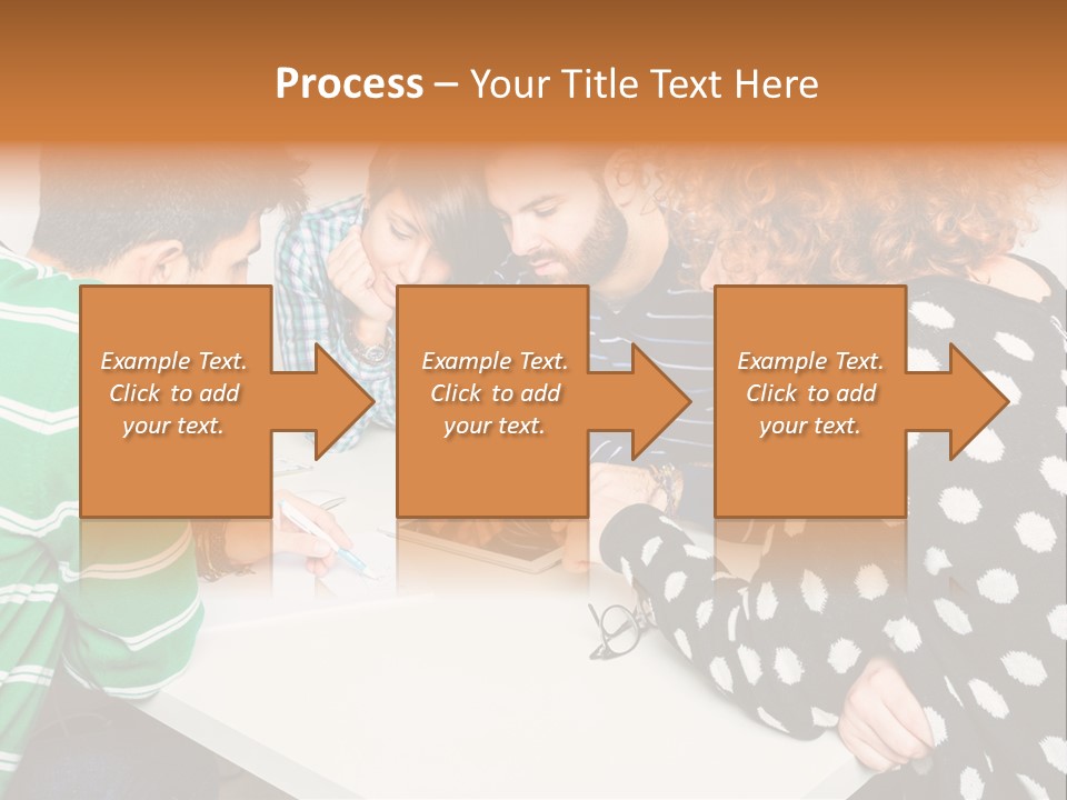 Friends At The Tablet PowerPoint Template