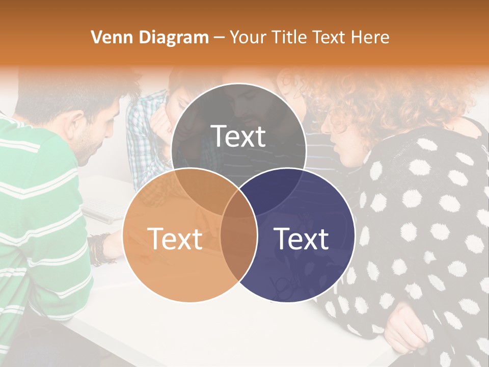 Friends At The Tablet PowerPoint Template
