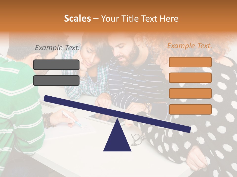 Friends At The Tablet PowerPoint Template