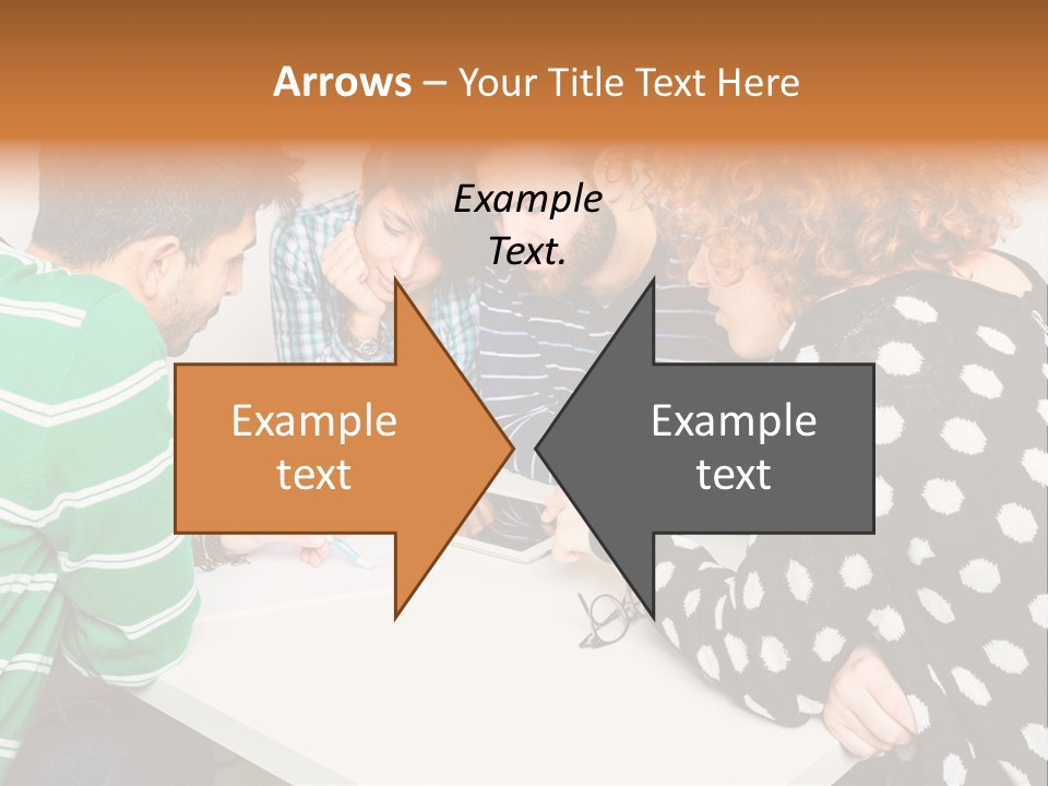 Friends At The Tablet PowerPoint Template