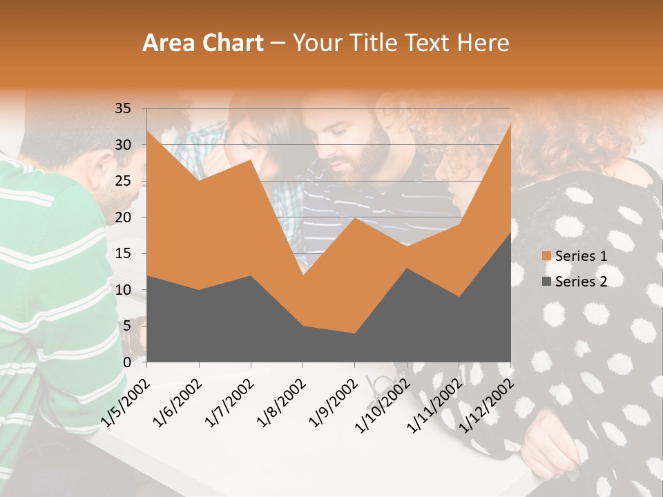 Friends At The Tablet PowerPoint Template