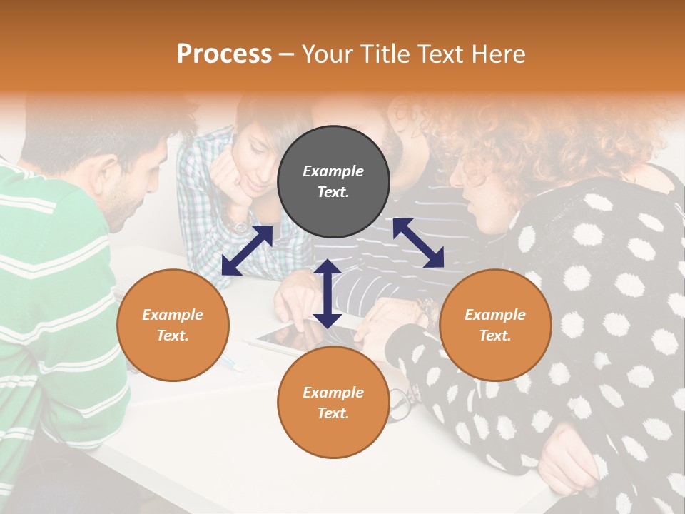 Friends At The Tablet PowerPoint Template