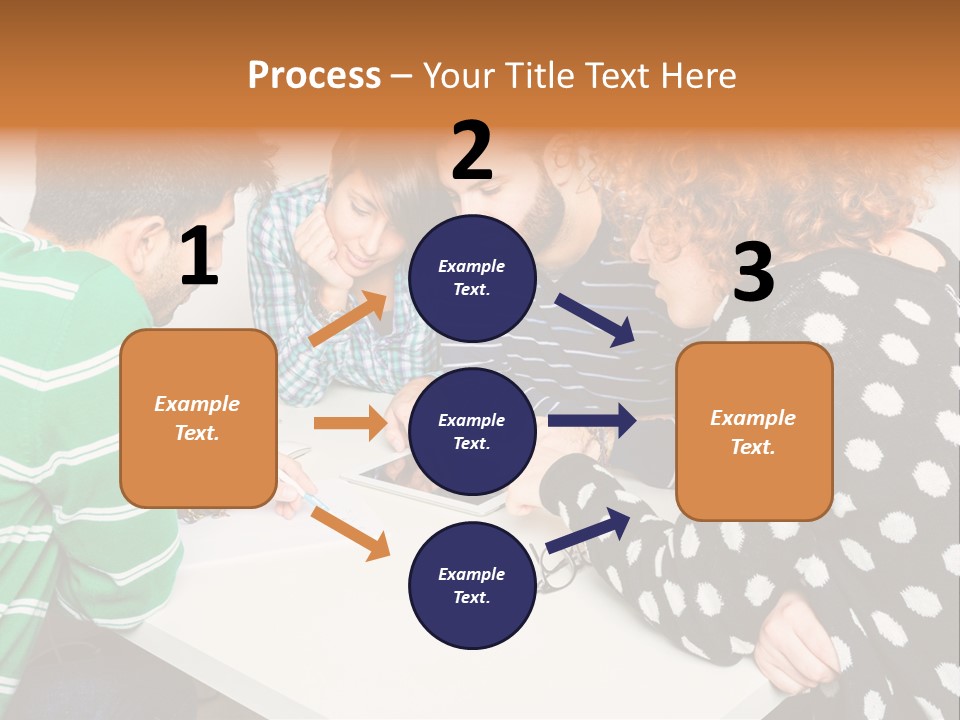 Friends At The Tablet PowerPoint Template