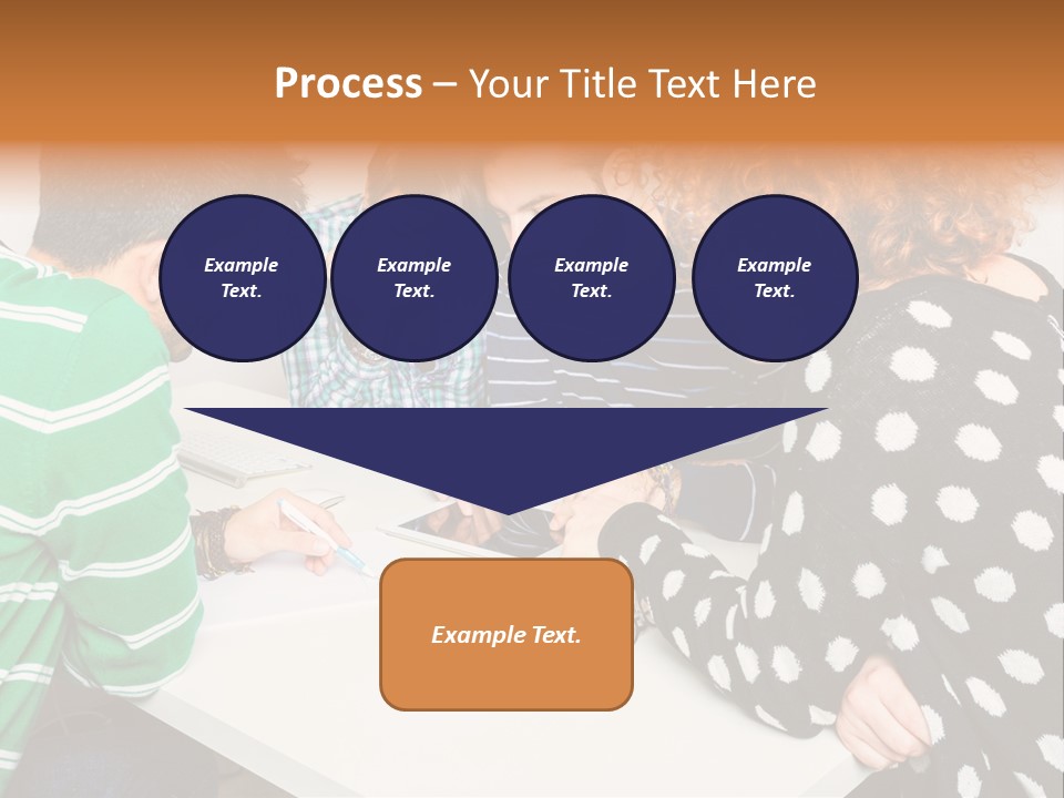 Friends At The Tablet PowerPoint Template