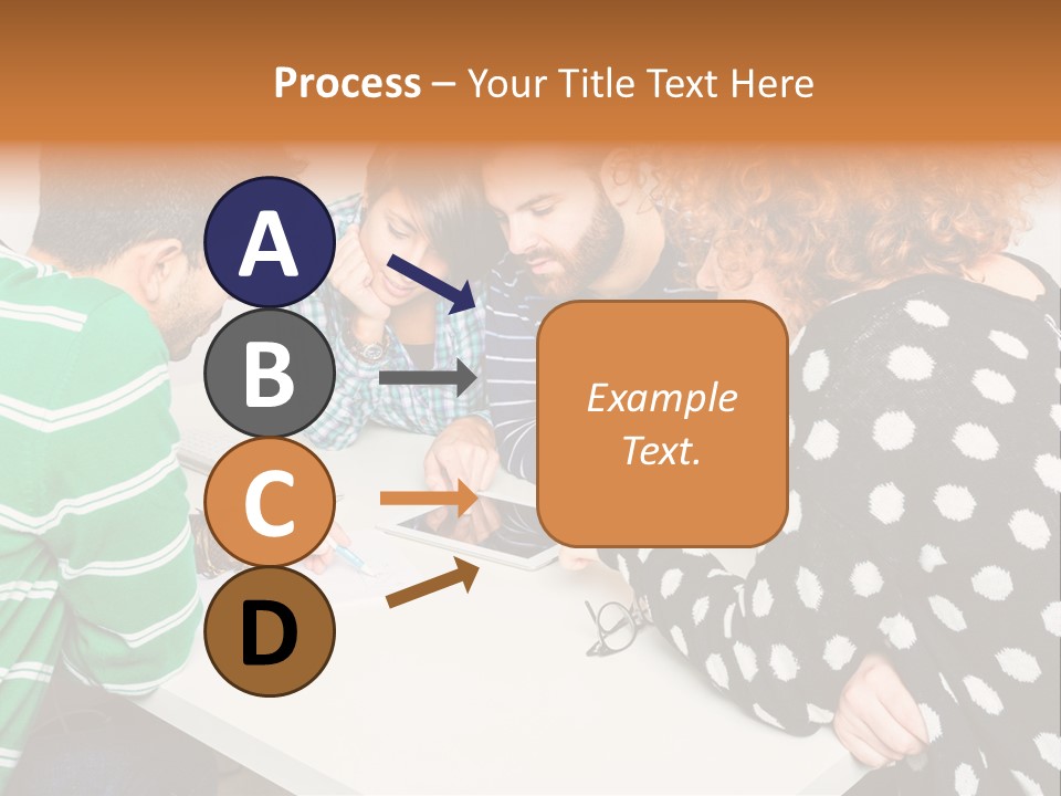 Friends At The Tablet PowerPoint Template