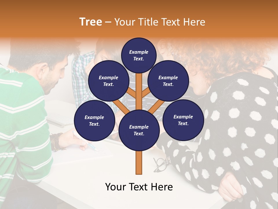 Friends At The Tablet PowerPoint Template