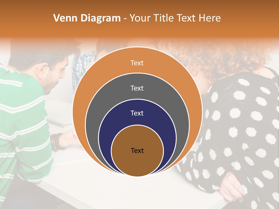 Friends At The Tablet PowerPoint Template