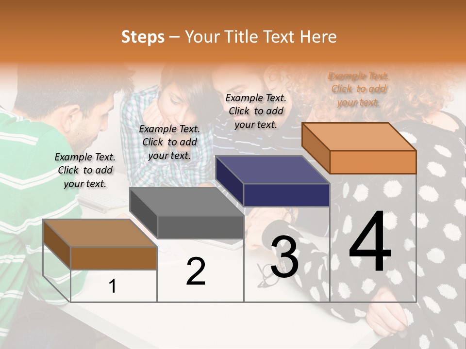 Friends At The Tablet PowerPoint Template
