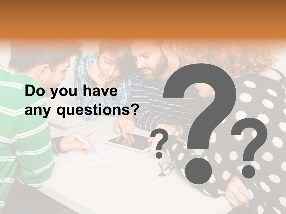 Friends At The Tablet PowerPoint Template