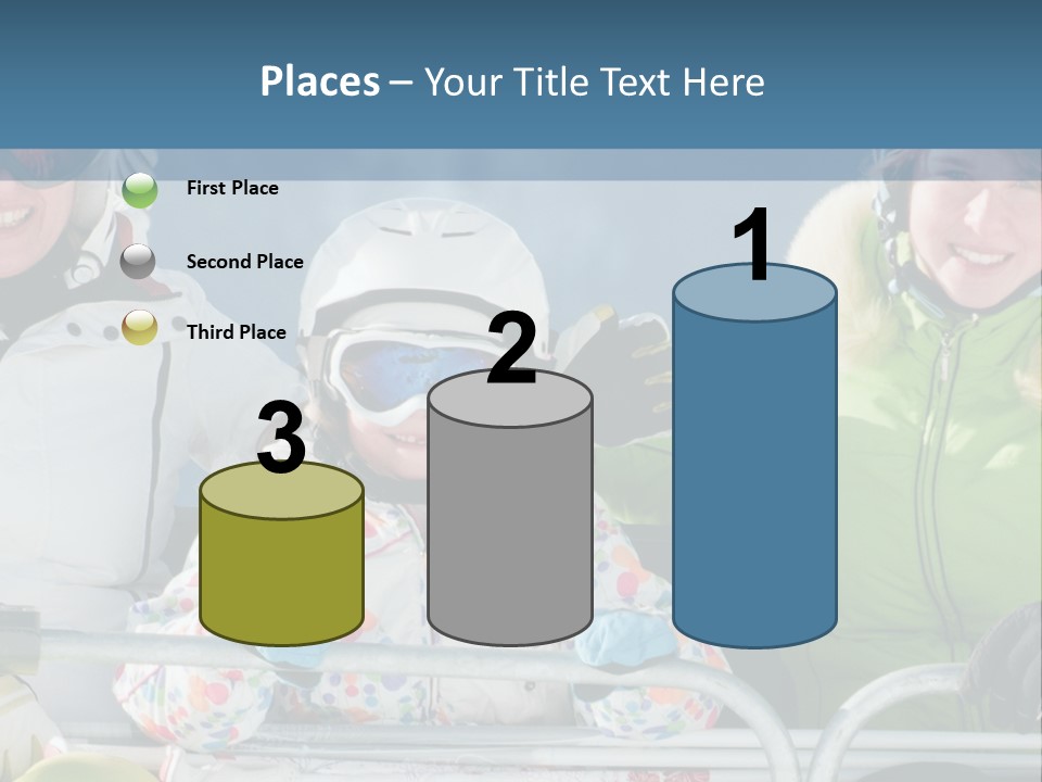 Family At The Ski Resort PowerPoint Template