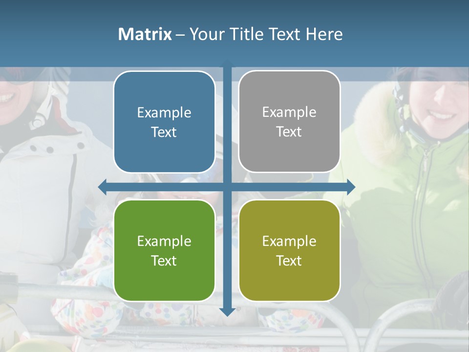 Family At The Ski Resort PowerPoint Template