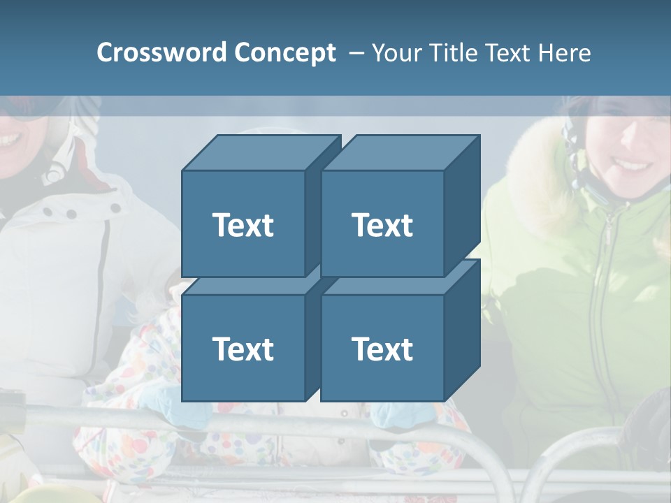 Family At The Ski Resort PowerPoint Template