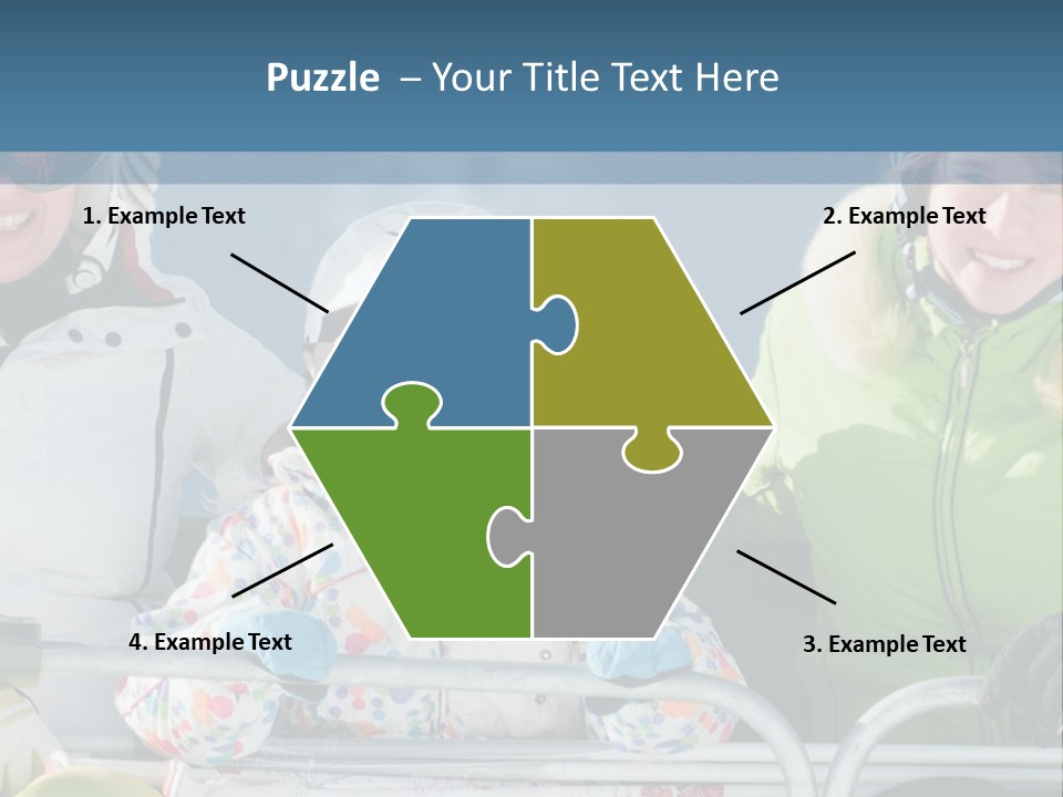 Family At The Ski Resort PowerPoint Template