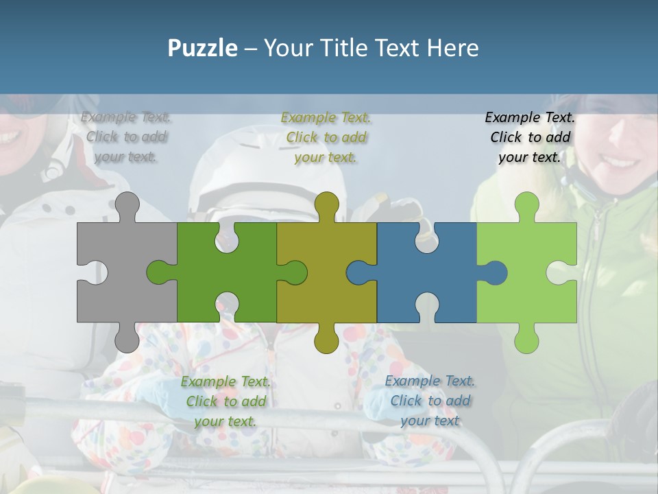 Family At The Ski Resort PowerPoint Template