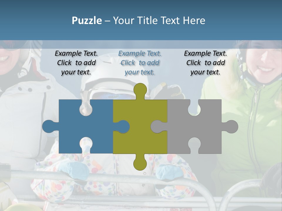 Family At The Ski Resort PowerPoint Template