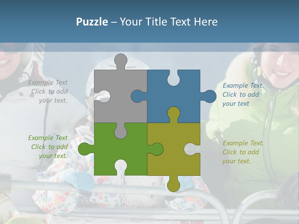 Family At The Ski Resort PowerPoint Template